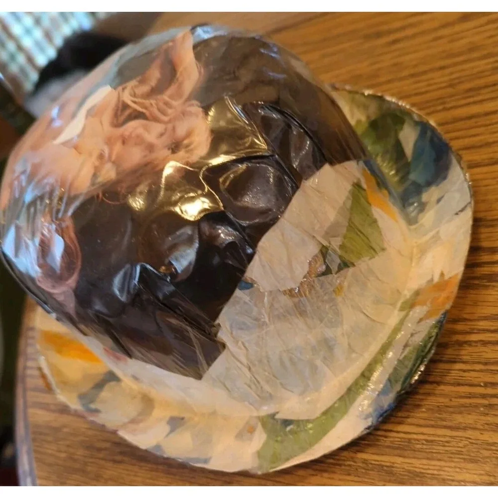 Vintage 1950s Risque Lady Top Hat Party New Year's Eve Handmade Cellophane
